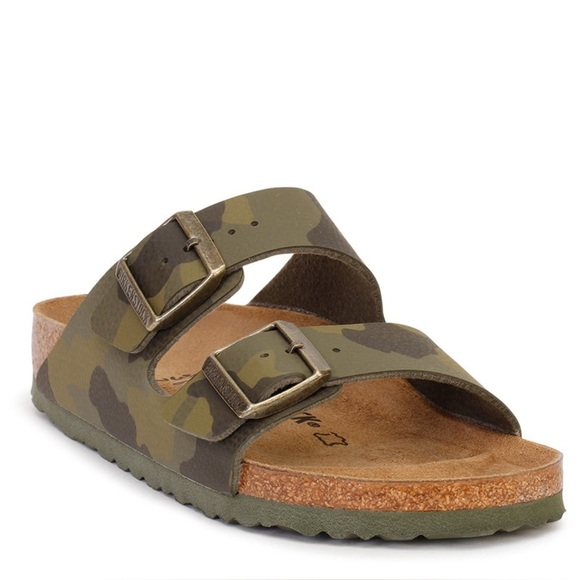 BIRKENSTOCK Women’s Arizona Birko-Flor Sandals-Desert Soil Camo Green Size 6-6.5 - Picture 2 of 13